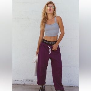 Free People Barrel Purple Drawstring Sweatpants
